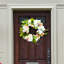 Couronne en PVC hydrangée et magnolia 28 po