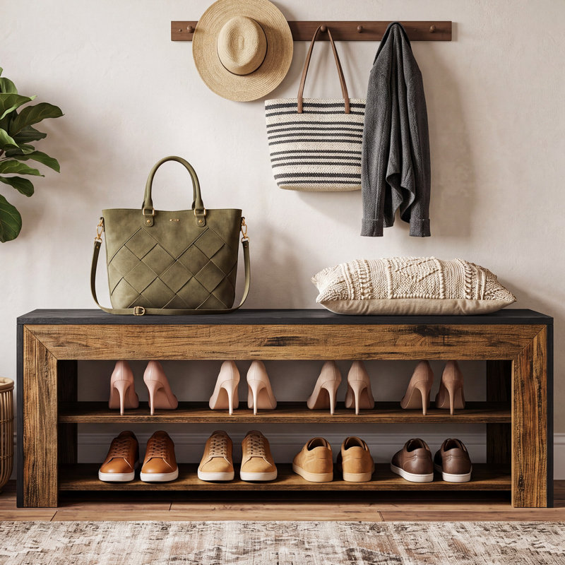 Banc de rangement pour chaussures 63 "