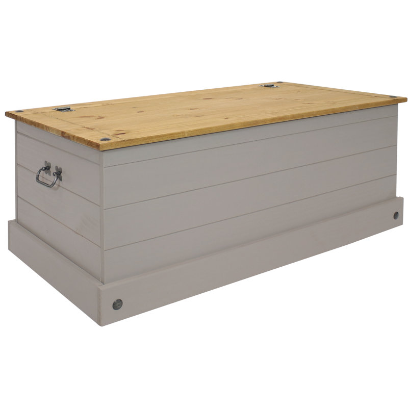 Banc de rangement intérieur rectangulaire Chanab, Gris