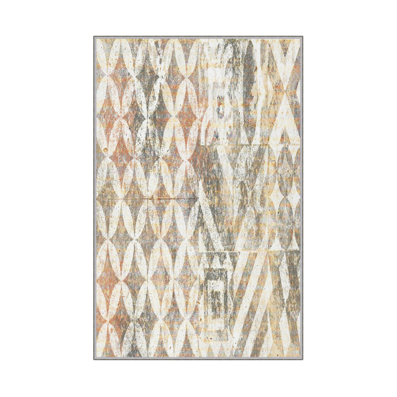 Luxurious Woven Carpet Rug, 2.6 x 4.0 ft | 100% Polyester, 0.4 in Pile Height | Antibacterial & Non-Slip PVC Dot Underside | Machine Washable, 3D Digital Printing | Perfect for Living Room & Bedroom Decor