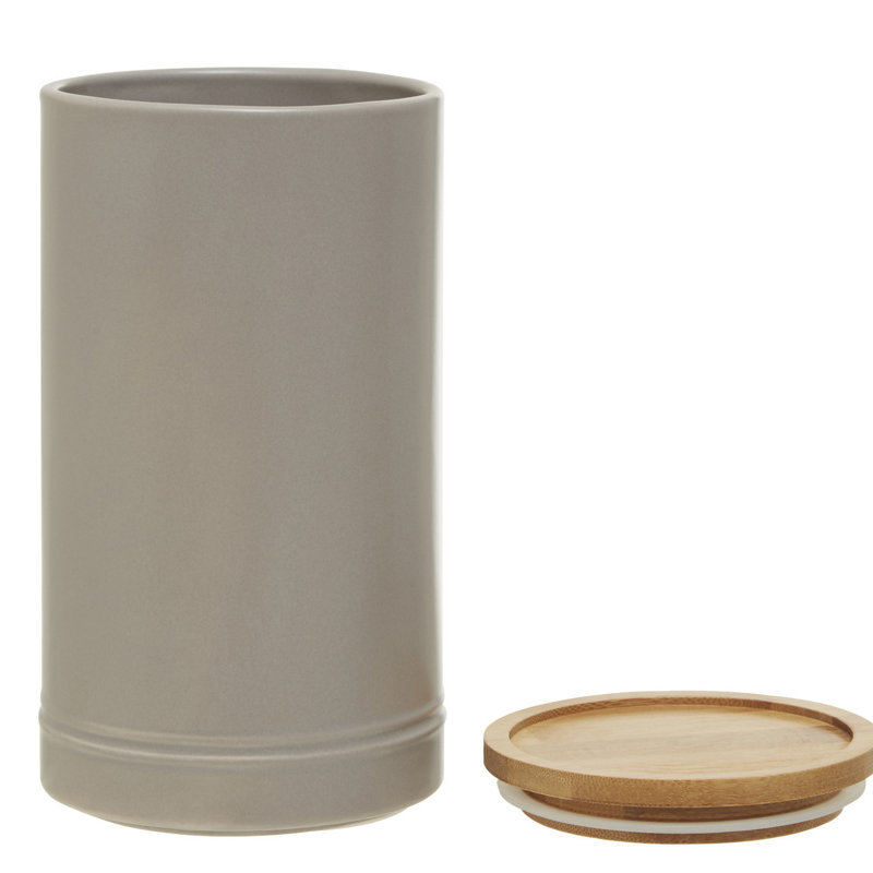 Fenwick Ceramic / Porcelain Jar, 12cm H x 11cm W x 11cm D, Grey