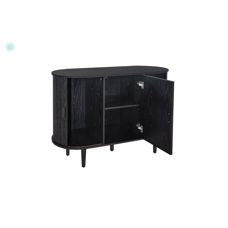 Buffet, grand rangement d'appoint, buffet pour le salon, vestibule, Noir