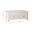 Table basse en bois avec plateau relevable en blanc délavé