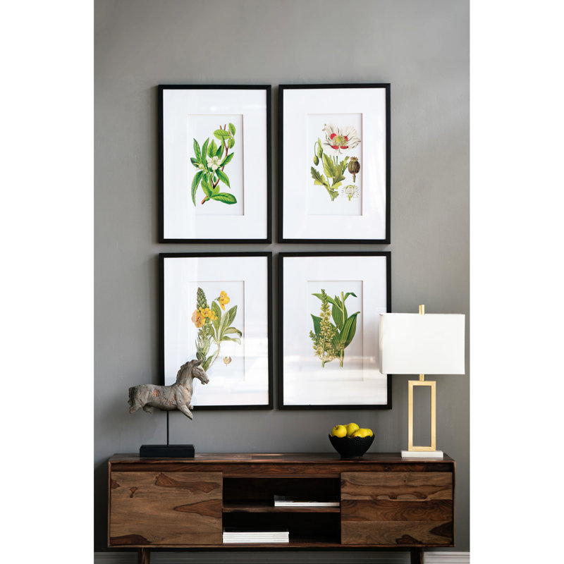 4 ornements muraux de fleurs, 20 par 28 pouces, pour la décoration de la maison dans différents espaces, élégance classique, art naturel, décor de plusieurs pièces, style, élément de nature intérieure