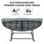 Ensemble de chaises berçantes surdimensionnées 2 pièces avec coussins épais de 6 po Papasan - Chaises longues d'intérieur et d'extérieur-1947039235