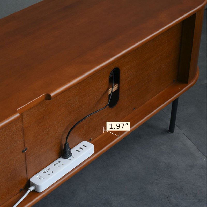 Meuble télé Modern, Noyer, H 18,9 po x L 70,87 po x l 15,75 po