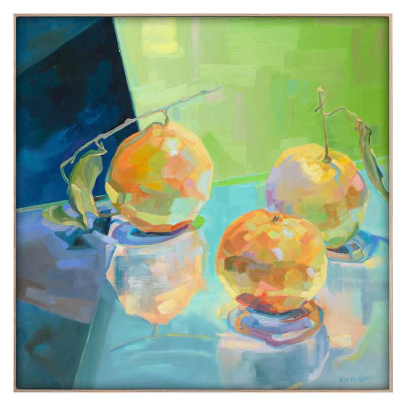 Samba Trio Tangerines Print by Night, Kit, 36'' H x 36'' W
