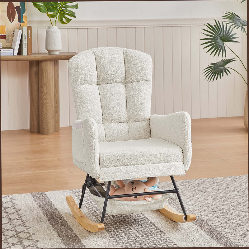 Fauteuil à bascule Teddy, Beige