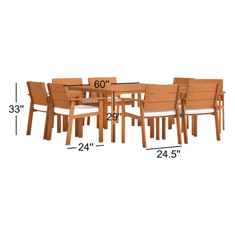 Ensemble repas 9 pièces avec coussins Anautica