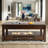 48" Rectangular Lift-Top Coffee Table Dark Cherry Finish with Hidden Storage, Drawer & Open Shelf
