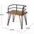 Rustic Chair For Backyard - 2 Chairs, Wood Seats, Iron Frames, Finish, Outdoor Use Industrial And Metal Frame, Finish