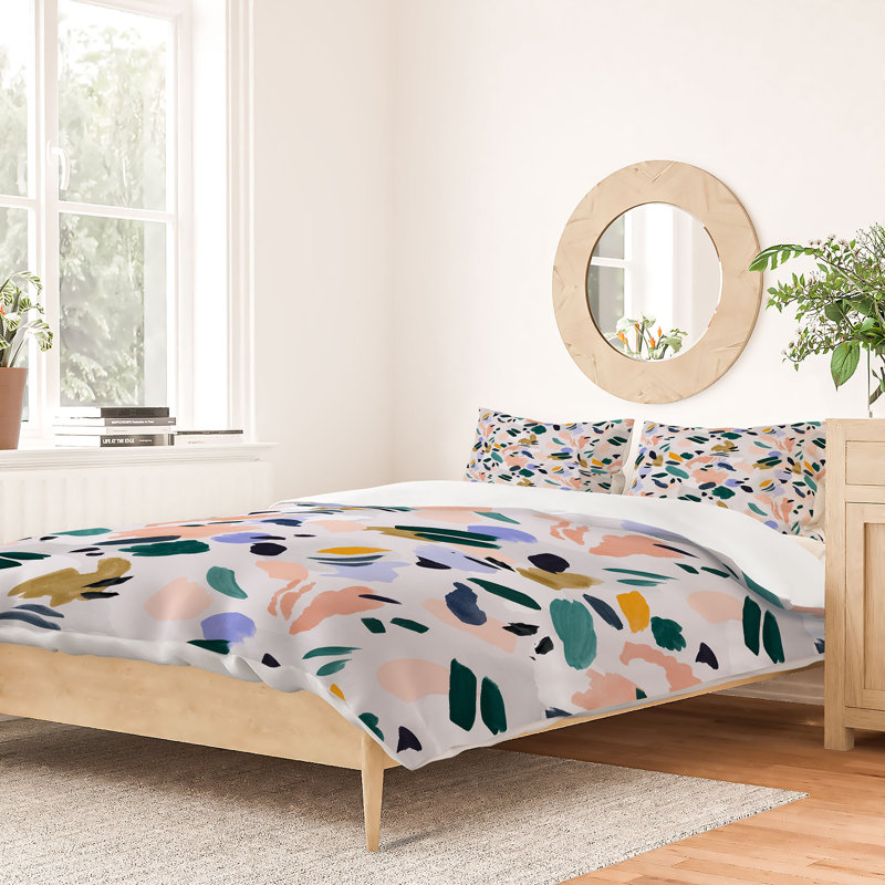 Ensemble de housse de couette Terrazzo Brushstrokes, Housse de couette très grand
