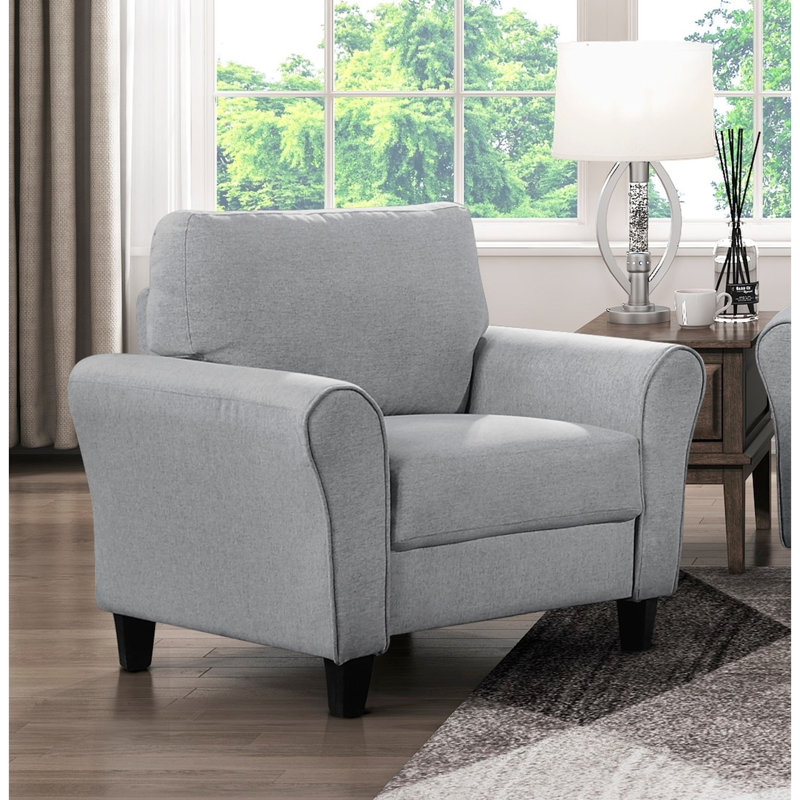 Chaise en tissu texturé couleur sable, aspect, fabrication en bois massif, rembourrage en mousse avec ressorts ensachés, chaise de salon moderne en tissu de couleur et structure en contreplaqué, coussin de siège attaché