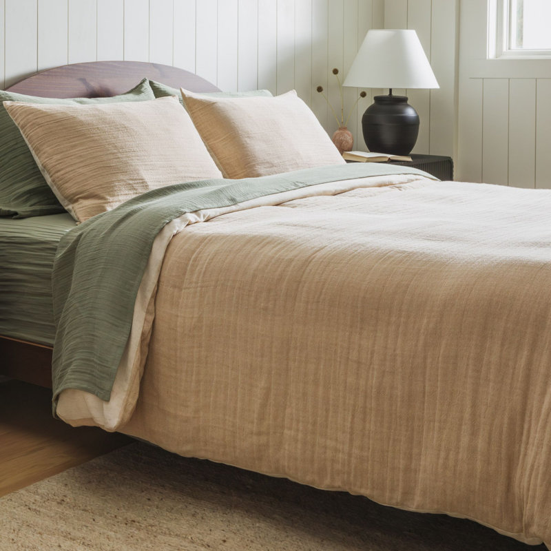 Sand Linen Duvet Cover, Queen