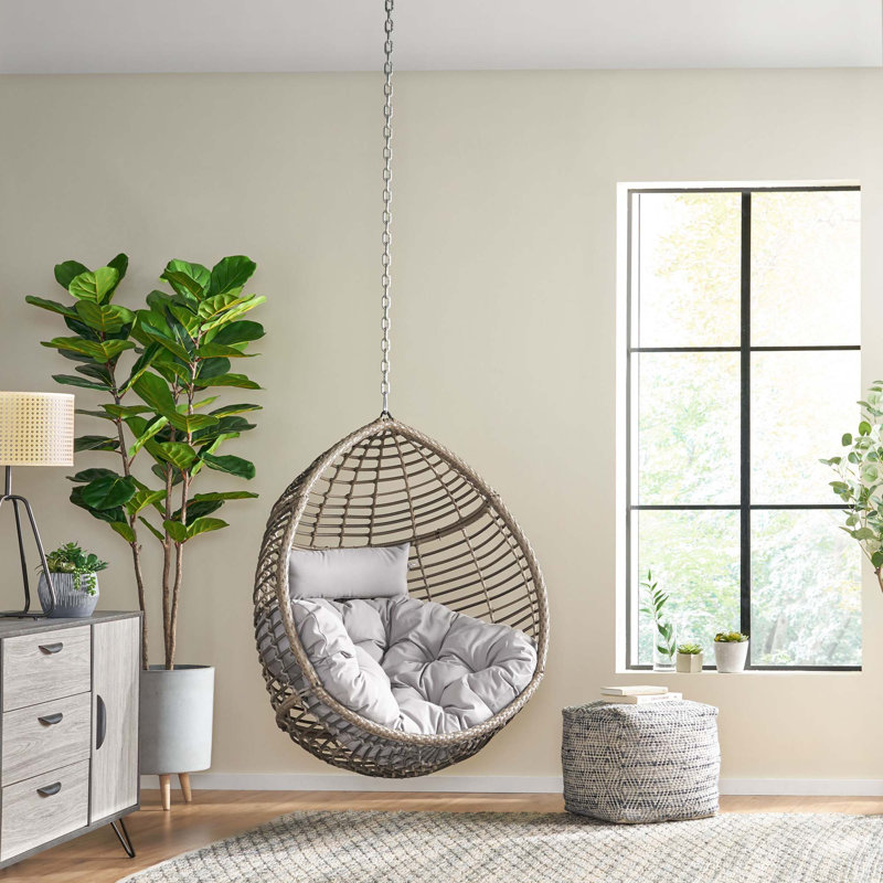 Chaise suspendue avec chaîne 8 pi Morris, Gris
