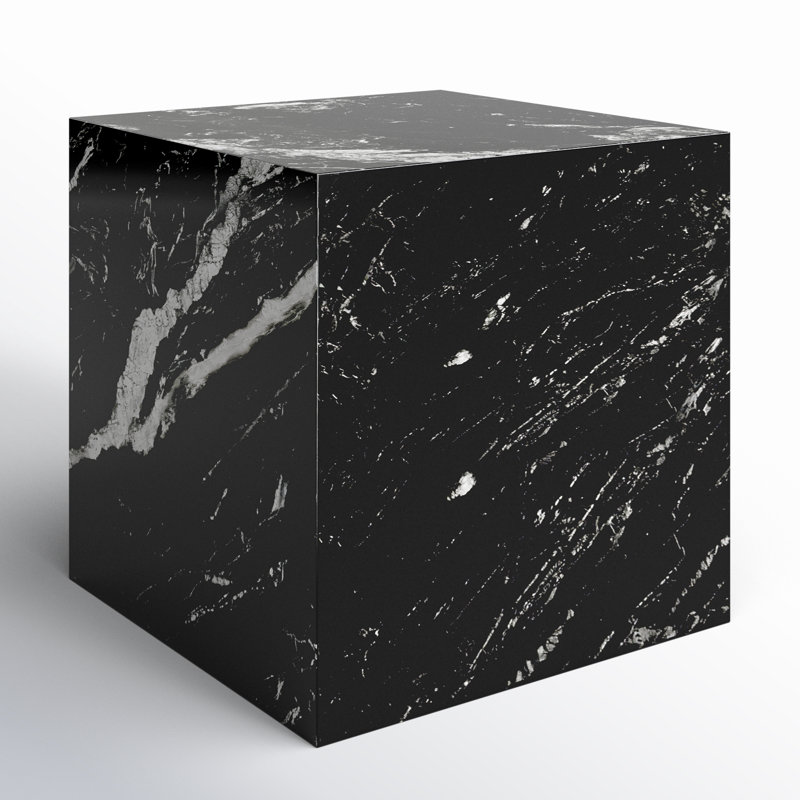 Bolzano Marble End Table, Black