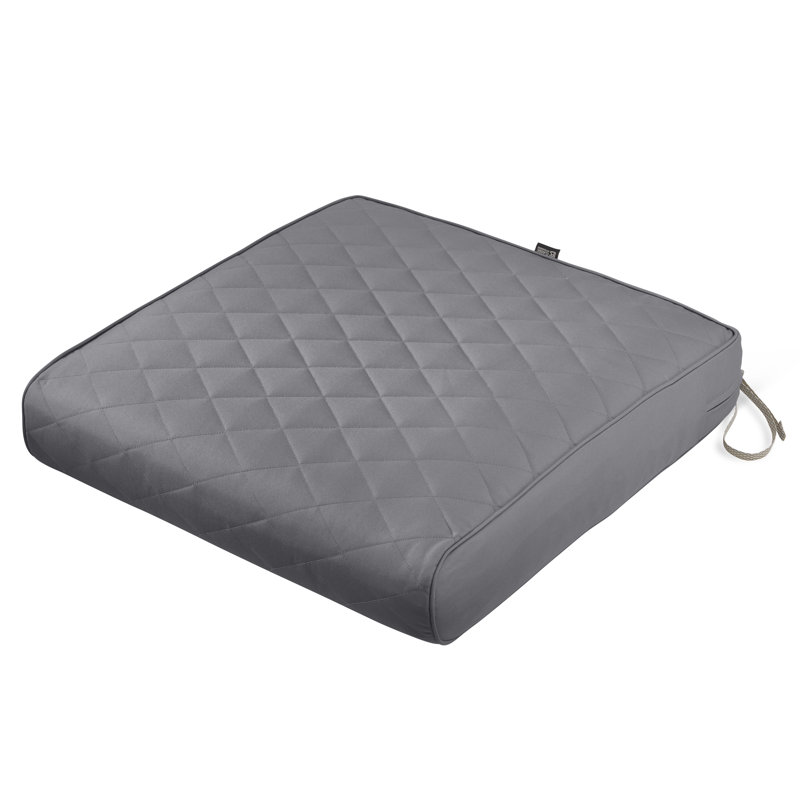 Ayvion Water-Resistant Patio Quilted Lounge Cushion, Gray, 5" H x 25" W x 27" D