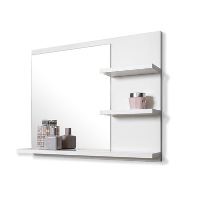 Jakia Rectangle Mirror with Shelves