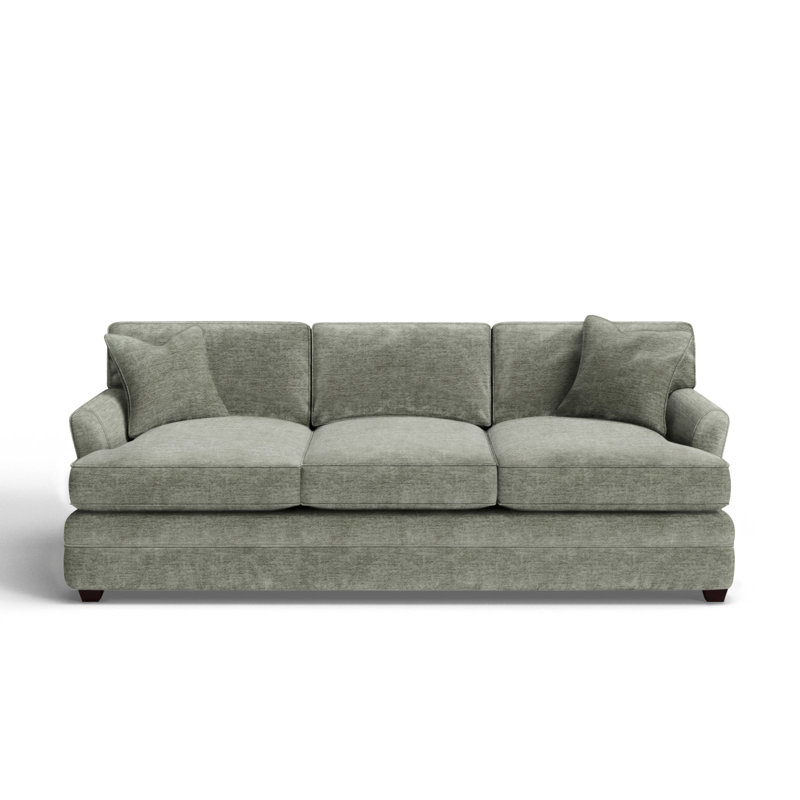 Canapé-lit à accoudoirs évasés de 91 po avec coussins réversibles Harriss, Rayures tissées croisière à la dérive