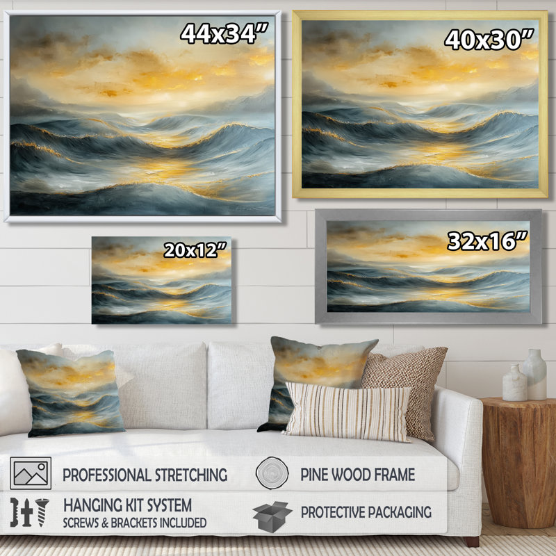 Harber - Coastal Canvas Art Print, Reproduction encadrée d'une seule photo, Noir, noir, noir, noir, H 12 po x l 20 po