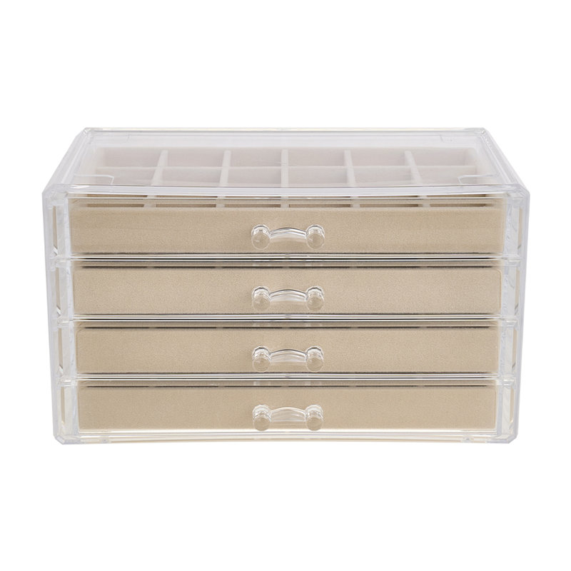 Jewellery Box + Dividers, Beige