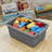 ECR4Kids Scoop Front Plastic Storage Bins, Multipurpose Organization, 15-Piece-100481306