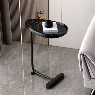C-shaped Side Table Narrow End Table Mini Corner Table Nightstands For Bedroom