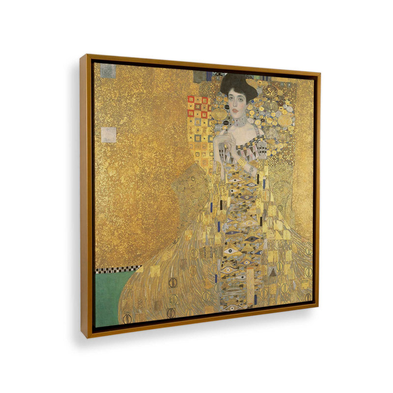 Golden Elegance Reverie, Or poli, H 16,75 po x l 16,75 po, Cadre flottant