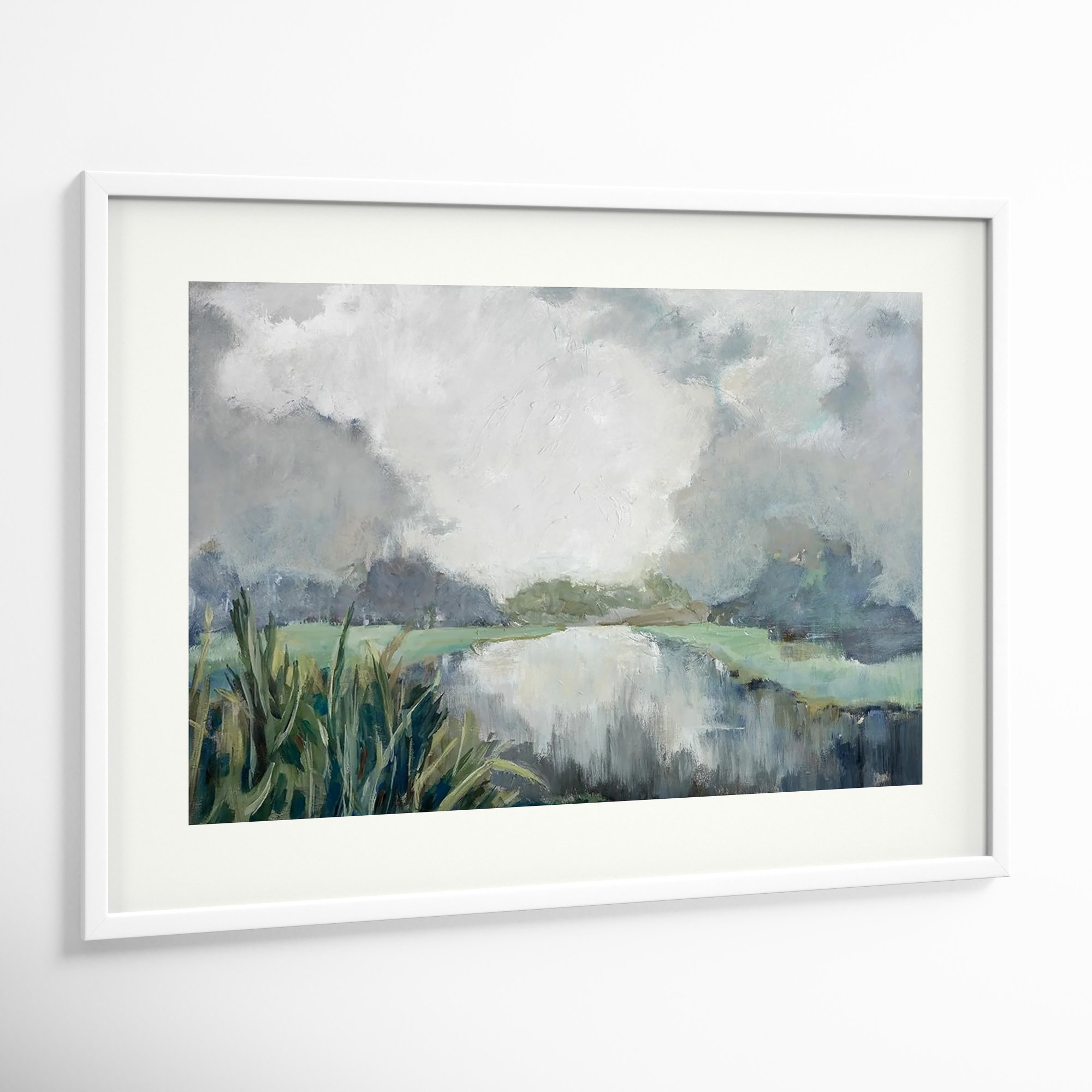 Passage by Mary Parker Buckley, 27" H x 37" W, White, Framed Print