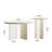 Modern Coffee Table Set (2 Pieces), Cream Color, Large Table: 31.5 x 16.5 x 31.5 inches | Small Table: 19.7 x 17.7 x 19.7 inches | 100% MDF, Thickness: 0.71 inches | Stylish & Functional Design for Living Room-511190788