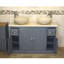 Eros 1230mm Double Bathroom Vanity with Vessel Stone Basin-209534944