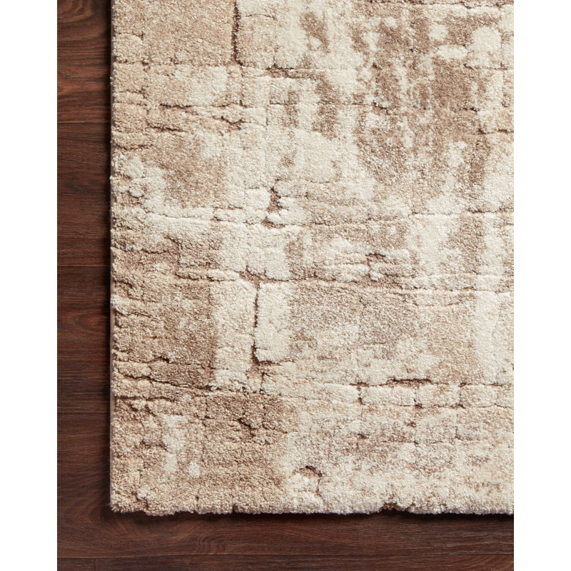 Tapis beige tissé à la machine Ballymena, Rectangle 7 pi 10 po x 10 pi 10 po
