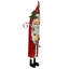 Ensemble de 2 pères Noël fantaisistes en métal: 4,25 x 3 x 13,5, lrg: 5 x 3,5 x 17