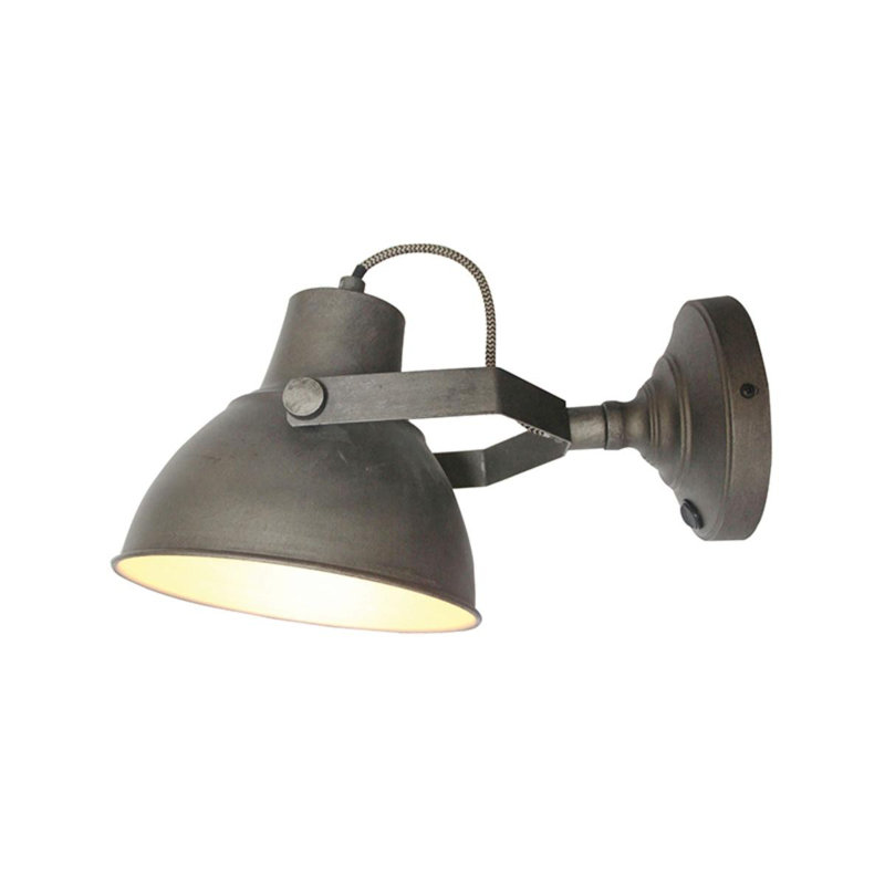Joyce Armed Sconce, Burned Steel