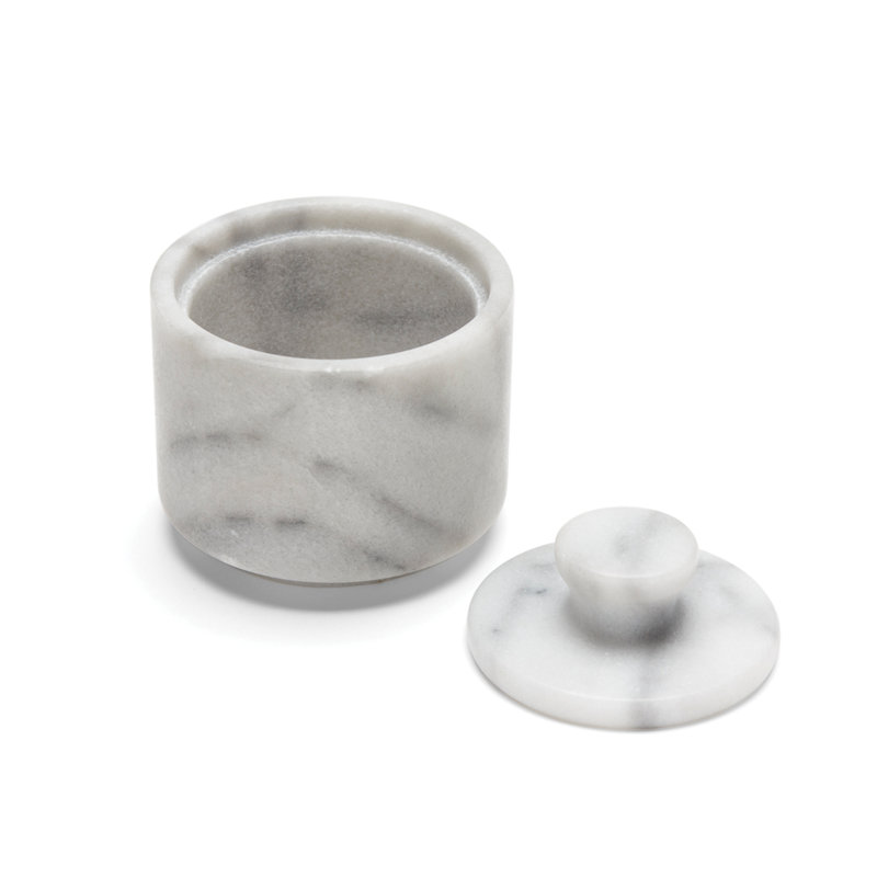 Fox Run Brands Marble Salt Cellar, White