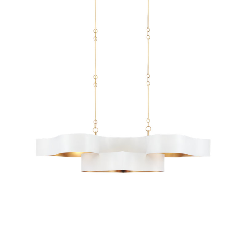Grand Lotus 6 - Light Chandelier, Sugar White