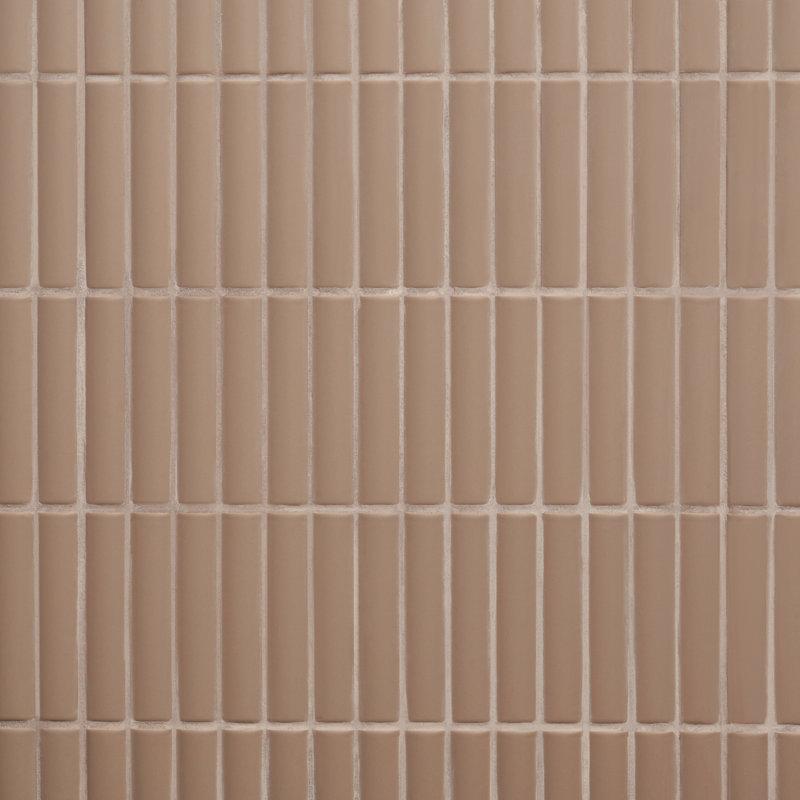 Stream Ribbed 3.93 In. X 11.81 In. Matte 3D Ceramic Wall Tile (5.81 Sq. Ft. / Case), Taupe
