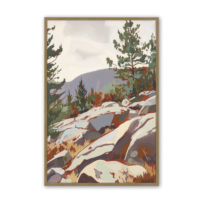 «Rocky Mountain View II», Or brossé, H 15,25 po x l 12,25 po 