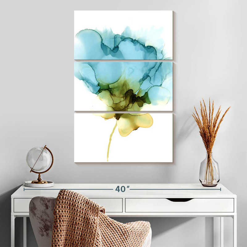 Avery Blooming Cyan II, 32" H x 20" W