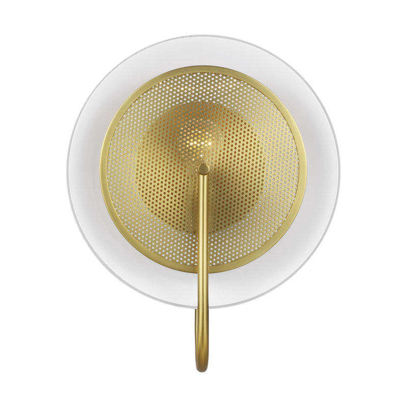Pennington Flush Mounted Sconce, Burnished Brass