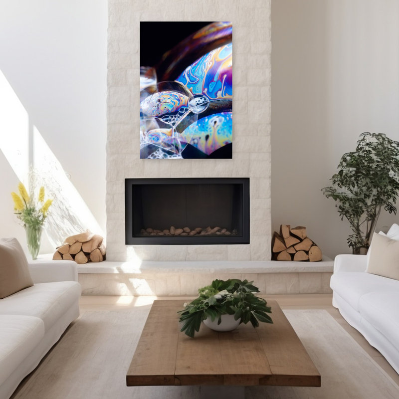 Soap Bubbles Abstract Contemporary Art, 48" H x 32" W