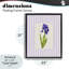 Cadre flottant mauve à rayures et iris, design par Lisa Wehmeyer-1327852391-1327852312