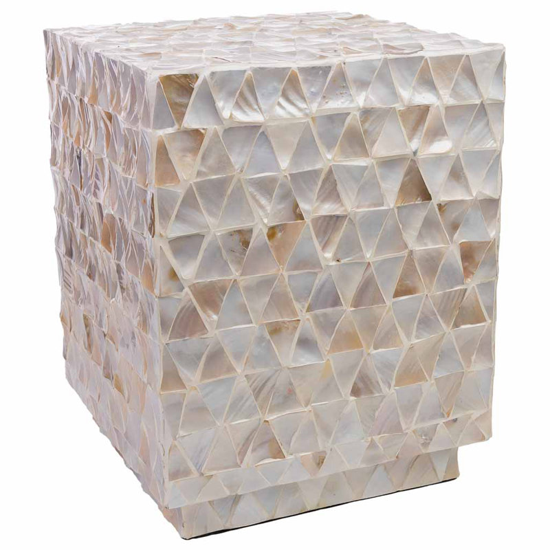 Manufactured Wood Accent Stool, Beige