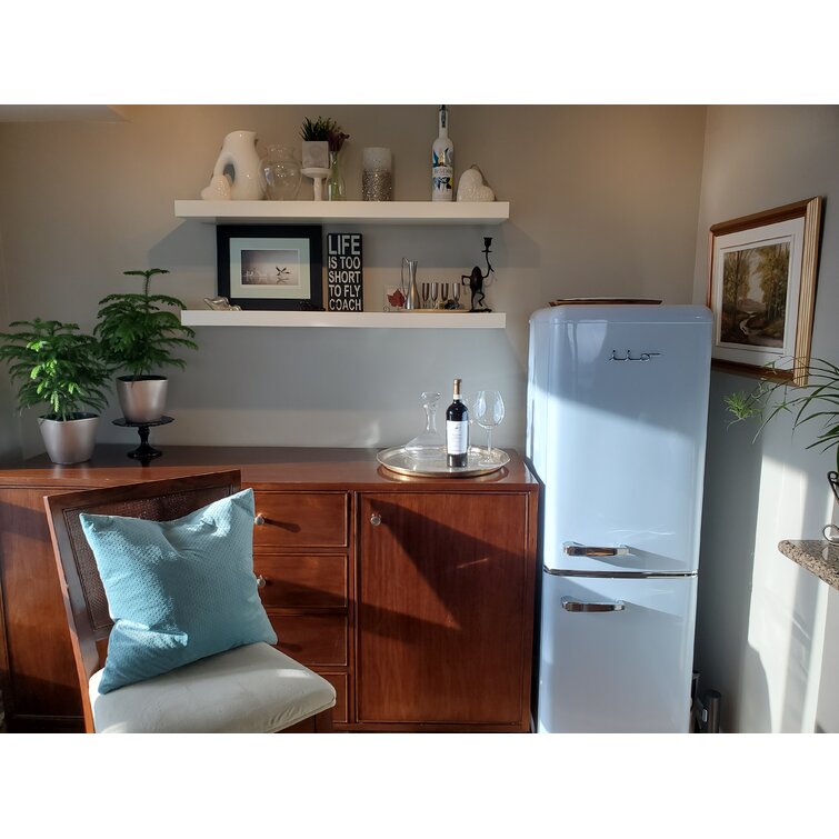 iio Retro Refrigerator Full Size with Bottom Freezer - 24 Inch Wide 11 Cu  Ft Vintage Fridge with Freezer - Retro Fridge - Perfect for Kitchen Bedroom