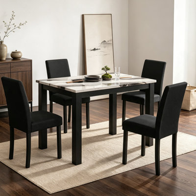 Chaises rembourrées moelleuses 5 pièces