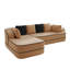 Canapé modulaire de cinéma maison en tissu de 106 po avec méridienne, siège profond et sans assemblage, faisant face à gauche, brun clair caramel-2145230878-2145230879