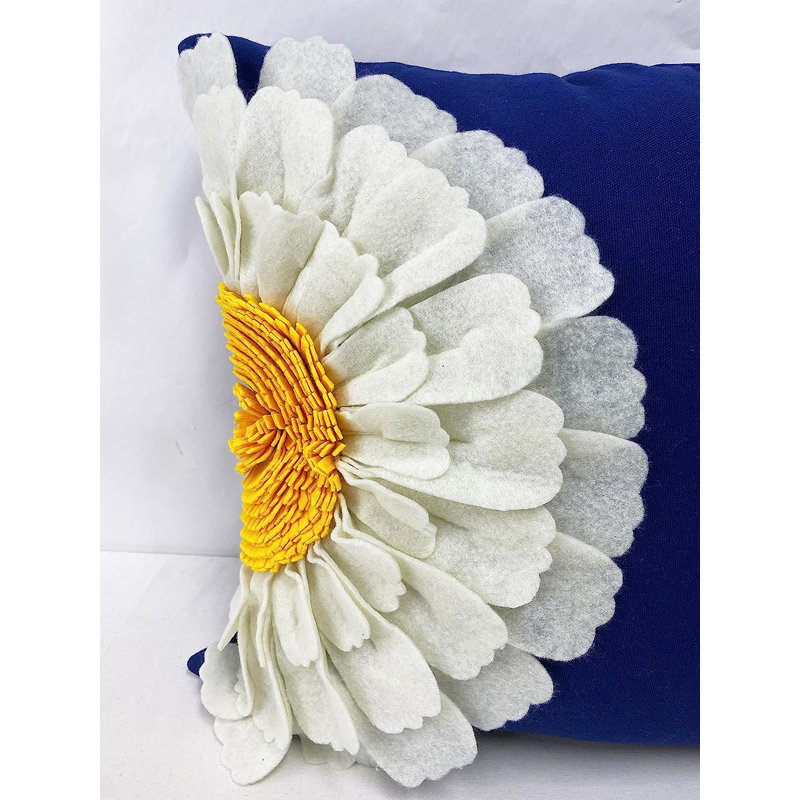 Floral Cotton Blend Throw Pillow, Polyester