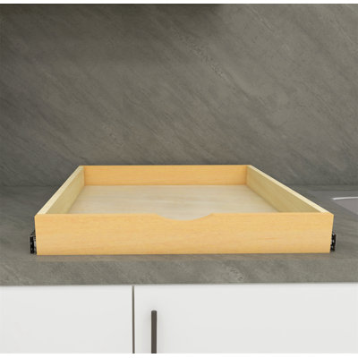 Daiona Solid Wood Pull-Out Drawer Box – 21" Deep Cabinet Organizer in Multiple Widths Out Tray with Brackets