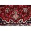 Tapis rouge à motif persan rouge Zanjan noué à la main 4 x 6