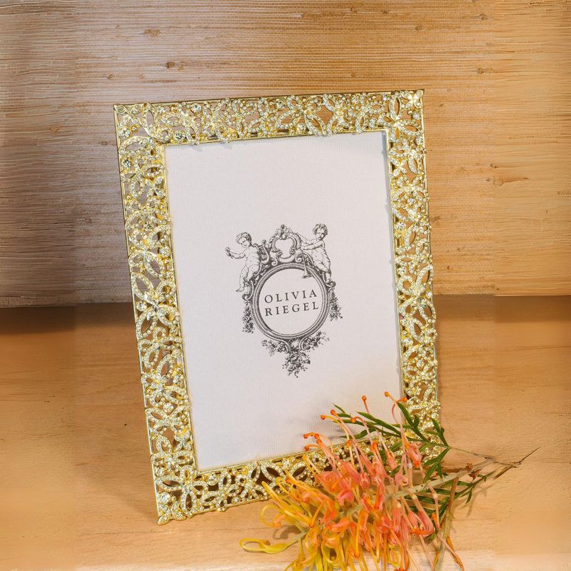 Papillon Metal Picture Frame, 5" W x 7" H, Blue